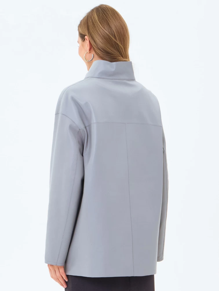 Женская кожаная куртка премиум класса 3089, серая, размер 50, артикул 24420-5