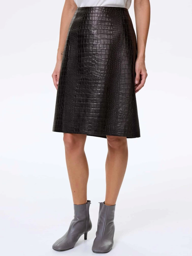 Классическая юбка прямого кроя премиум класса 16, черная, размер 50, артикул 85980-1