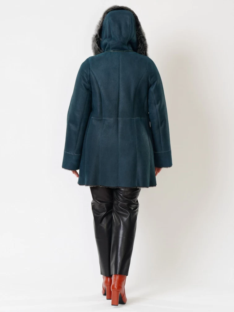 Зимний комплект женский: Дубленка 270 + Брюки 03, синий/черный, р. 46, арт. 111240-2