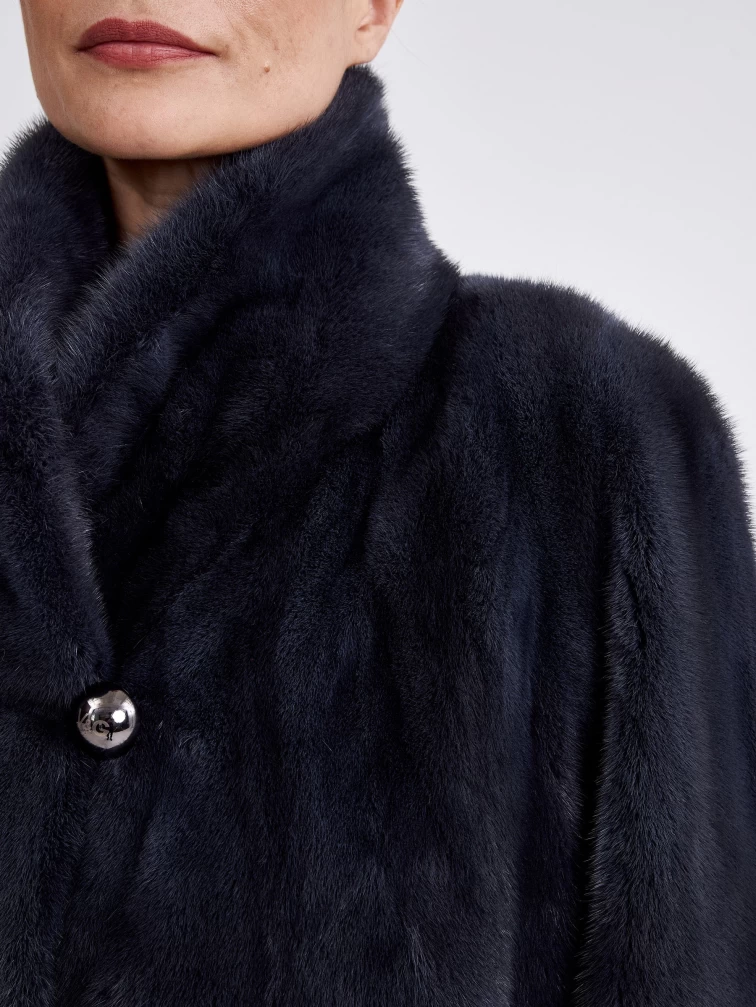 Шуба из меха норки женская 1326(в), графитовая, размер 48, артикул 33320-4