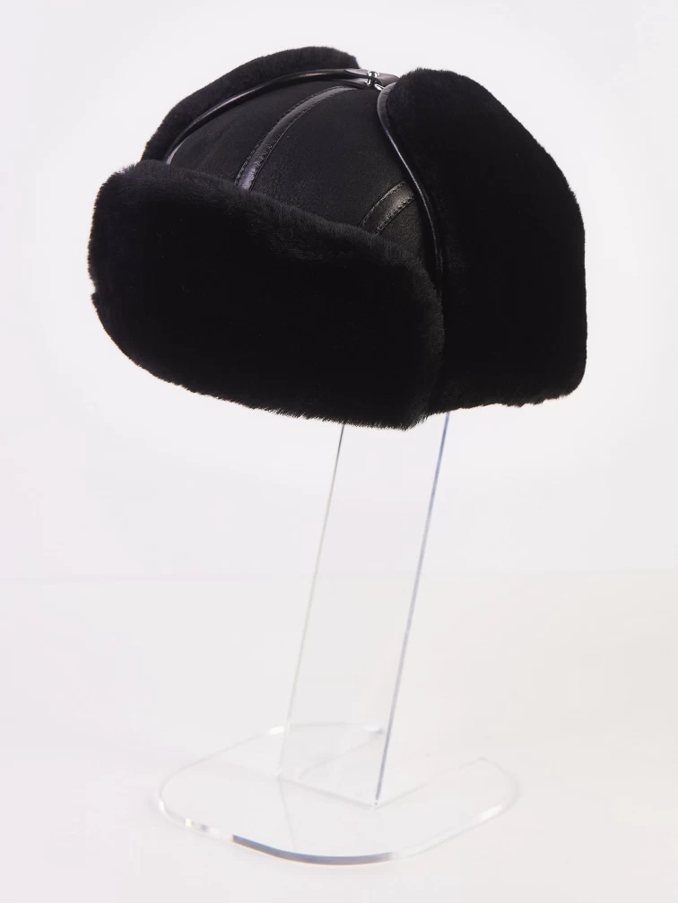 Головной убор из овчины меховой мужской Арт 21, черный, размер 58, артикул 51745-1