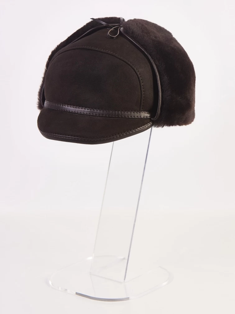 Головной убор из овчины меховой мужской Арт 11, коричневый, размер 60, артикул 51920-1