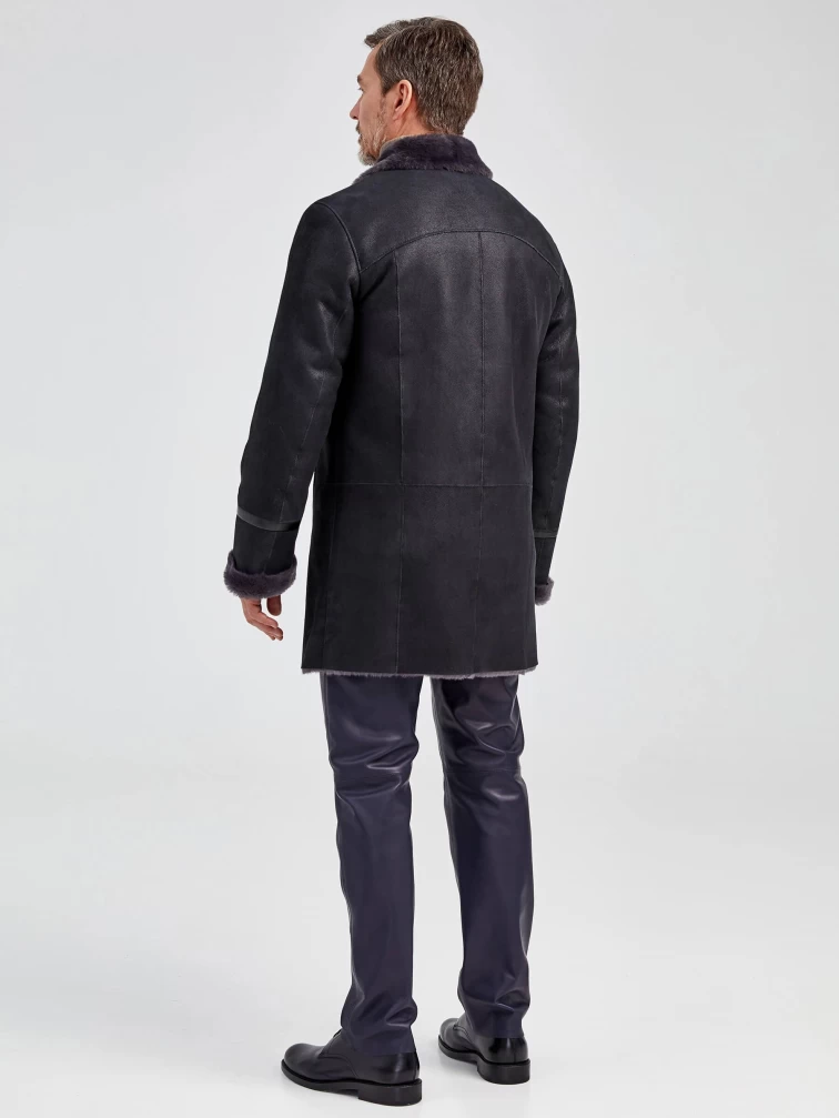 Дубленка классическая мужская Леон, черная, размер 48, артикул 70831-4