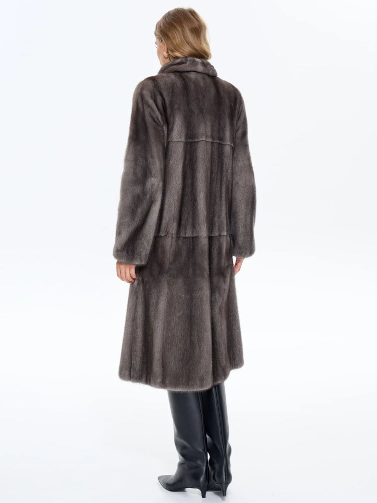 Женская норковая шуба MAKIS ROUSSOULIS METALICA-G, серая, размер 44, артикул 34480-7