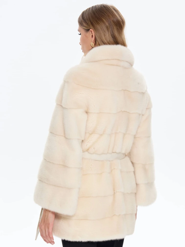 Белая женская норковая шуба MANAKAS 2478, размер 42, артикул 34280-5