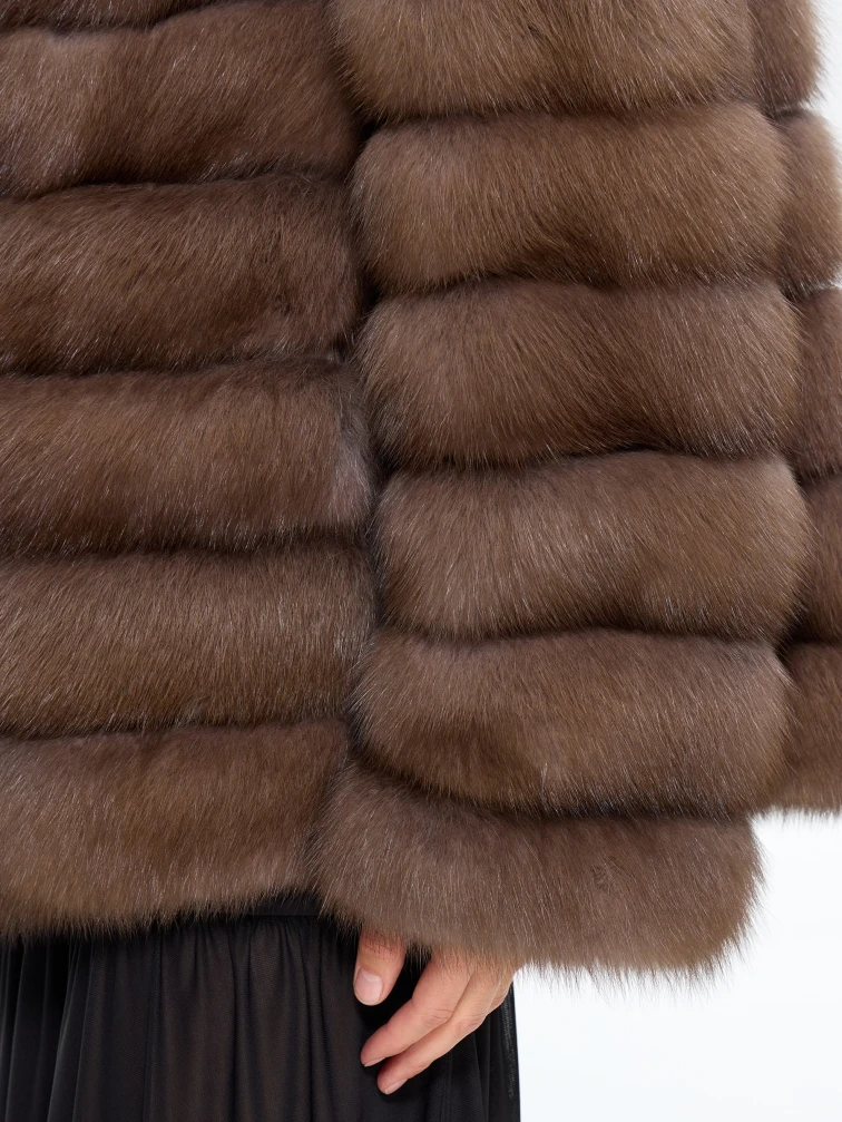 Женская шуба из меха куницы Л511-389, натуральная, размер 48, артикул 64890-4