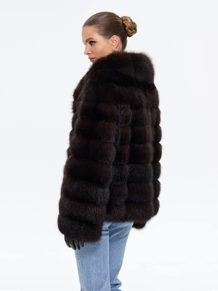 Женская шуба из меха куницы М561-630, натуральная, размер 50, артикул 64920-5