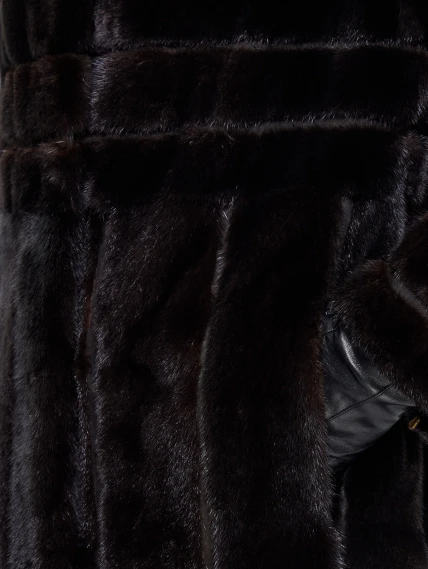 Черная норковая женская шуба BRASCHI ELN 32, размер 46, артикул 34360-2