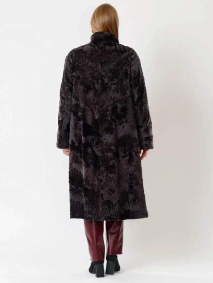 Длинная женская каракулевая шуба Елизавета(с), коричневая, размер 56, артикул 22680-3