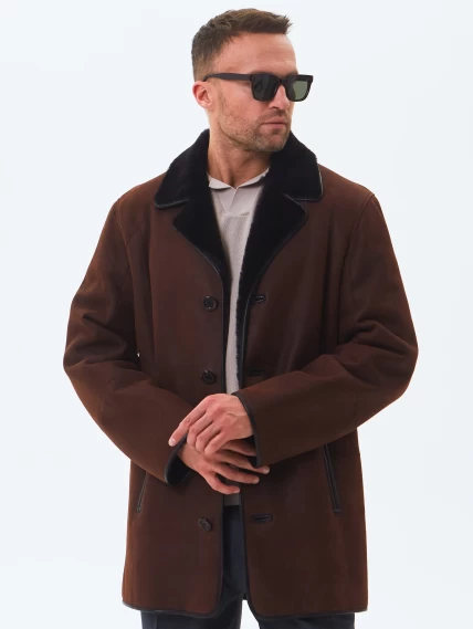 Классическая мужская дубленка 135, виски, размер 48, артикул 70720-2