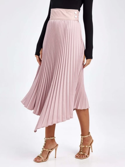 Женские кожаная юбка из экокожи 4820775, пудровая, размер 44, артикул 85830-4