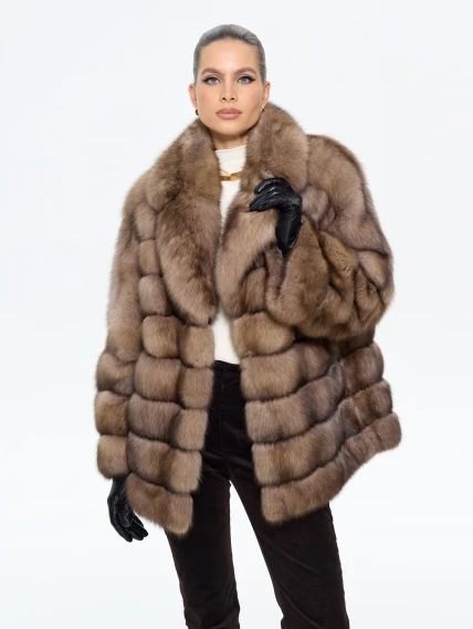 Женская шуба из меха соболя Л611-354, натуральная, размер 50, артикул 64930-6