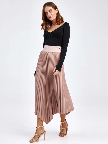 Женские кожаная юбка из экокожи 4878433, розовая, размер 50, артикул 85840-6