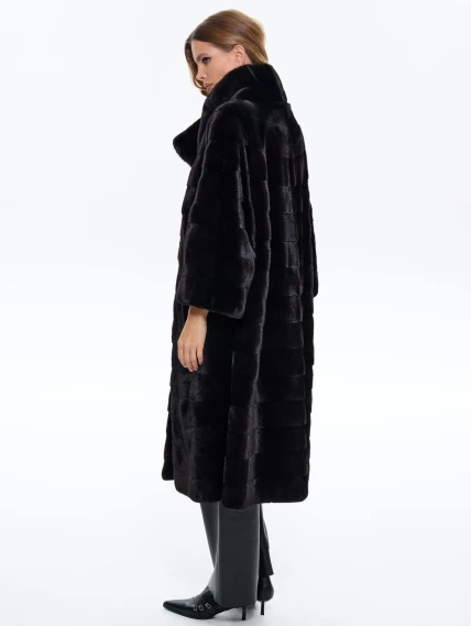 Женская шуба из меха норки BRASCHI RDL 026, черная, размер 44, артикул 34450-5