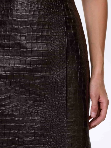 Классическая юбка прямого кроя премиум класса 16, черная, размер 50, артикул 85980-2