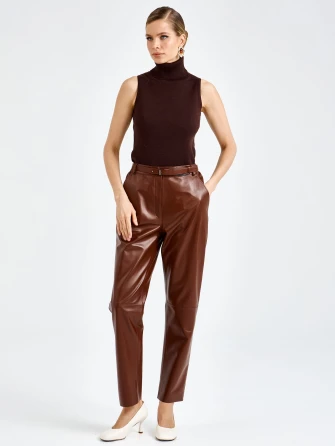 Женские кожаные брюки премиум класса 04-0