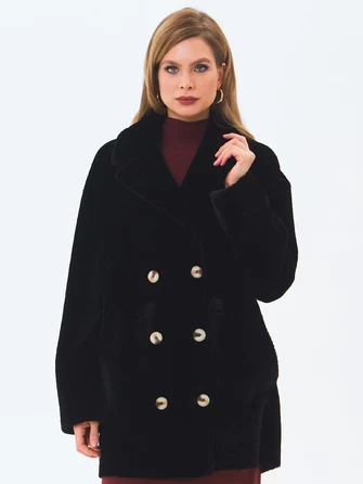 Черная женская шуба из астрагана 2064-0