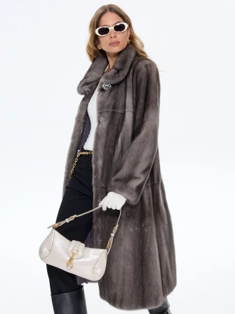 Женская норковая шуба MAKIS ROUSSOULIS METALICA-G-0