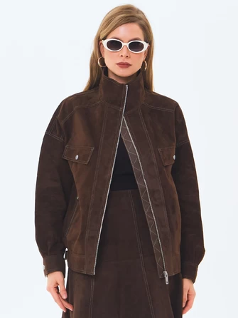 Женская замшевая куртка премиум класса 3087з-0