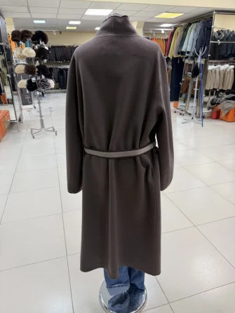 Пальто кашемировое женское темно-коричневое 1130-125-1
