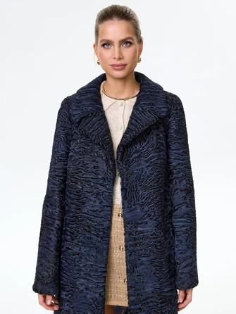 Длинное пальто из меха каракульчи для женщин премиум класса Лола(ав)-0