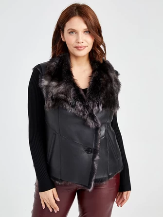Меховой жилет из тосканы женский 06-0